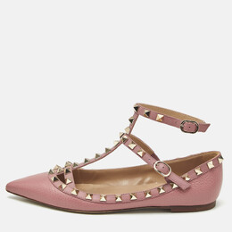 Valentino: Розовые балетки  Rockstud