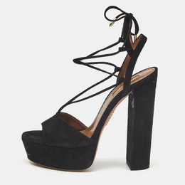 Aquazzura: Чёрные сандалии 
