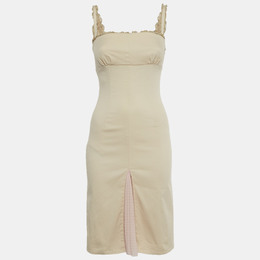 RED Valentino: Бежевое платье 