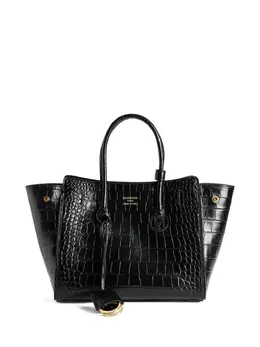 Balenciaga: Чёрная сумка-шоппер 