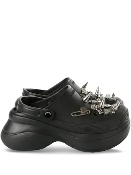 Balenciaga: Чёрные сабо 