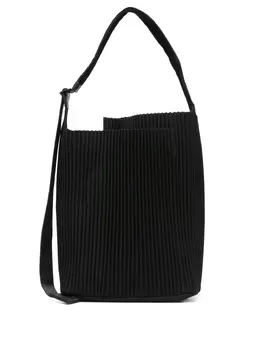 Homme Plissé Issey Miyake: Чёрная сумка-шоппер 