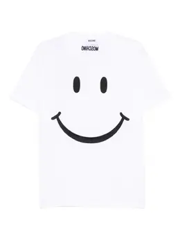 Moschino: Футболка  Smiley с принтом