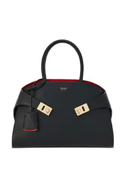 Ferragamo: Чёрная сумка-шоппер 