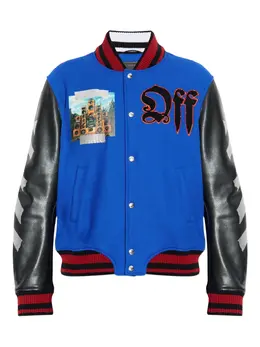 Off-White: Куртка с вышивкой 