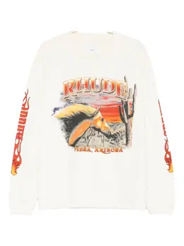 RHUDE: Белая футболка 