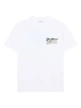 Off-White: Белая футболка 