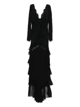 Saint Laurent: Кружевное платье 