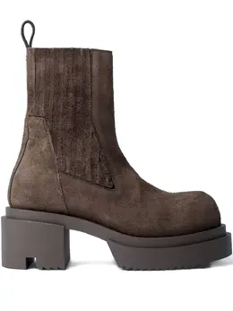 Rick Owens: Коричневые ботинки 