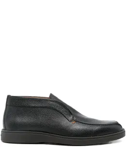 Santoni: Чёрные ботинки 