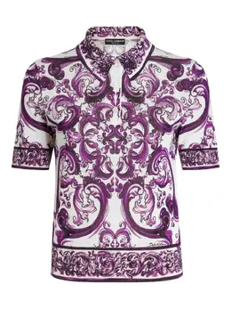 Dolce & Gabbana: Поло  Majolica с принтом