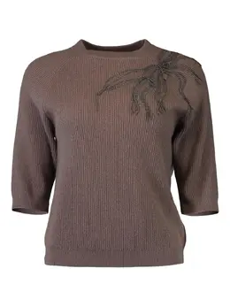 Brunello Cucinelli: Свитер с коротким рукавом 