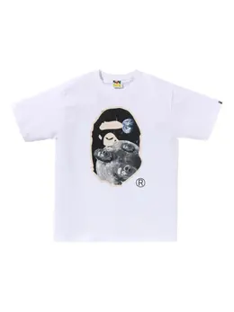 A BATHING APE®: Белая футболка 