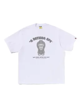 A BATHING APE®: Белая футболка 