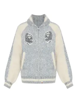 A BATHING APE®: Серебристая куртка 