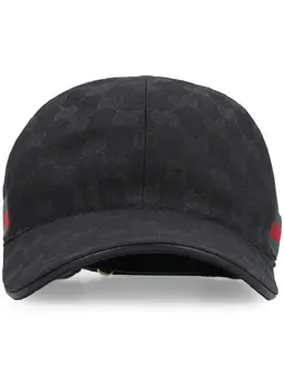 Gucci: Чёрная кепка  GG Supreme