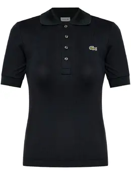 Lacoste: Чёрное поло 