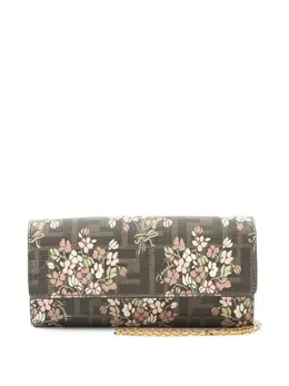 Fendi Pre-Owned: Клатч с растительным принтом 