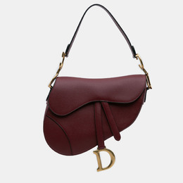 Dior: Бордовая сумка 