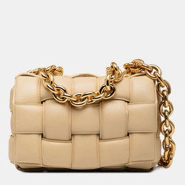 Bottega Veneta: Коричневая сумка  Chain Cassette