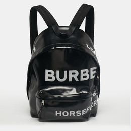 Burberry: Чёрный рюкзак  Horseferry