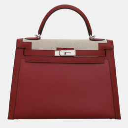 Hermes: Красная сумка  Kelly 32