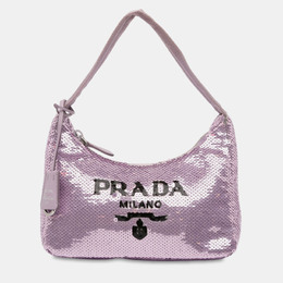 Prada: Фиолетовая сумка 