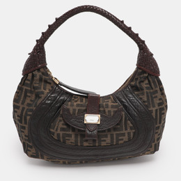 Fendi: Коричневая сумка  Zucca