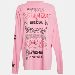 Balenciaga: Розовый свитшот 
