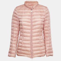 Moncler: Розовая куртка 