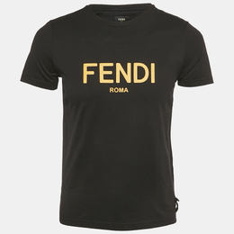 Fendi: Чёрная футболка 