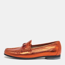 Gucci: Светлые лоферы  Horsebit