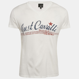 Just Cavalli: Белая футболка 