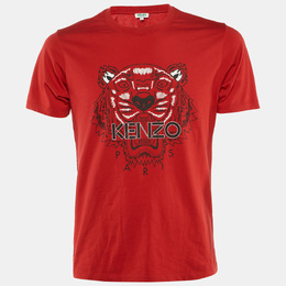 Kenzo: Красная футболка  Tiger