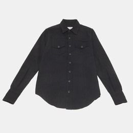 Saint Laurent Paris: Чёрная рубашка 