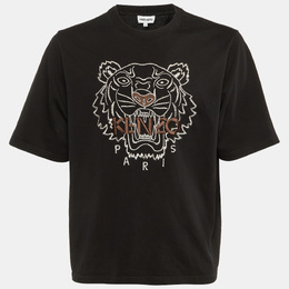 Kenzo: Чёрная футболка  Tiger