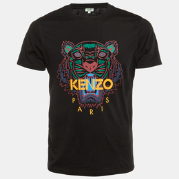 Kenzo: Чёрная футболка  Tiger