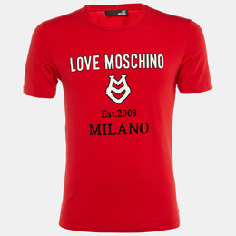 Love Moschino: Красная футболка 