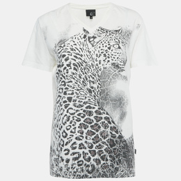 Just Cavalli: Белая футболка 