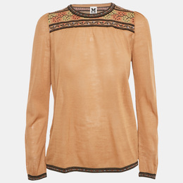 M Missoni: Бежевый топ 