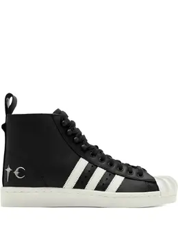 adidas: Чёрные кроссовки  Superstar