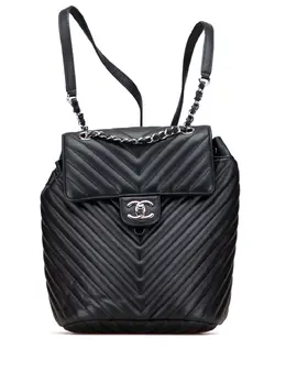CHANEL Pre-Owned: Серебристый рюкзак 