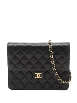 CHANEL Pre-Owned: Чёрная сумка через плечо 