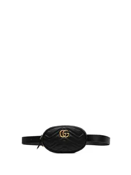 Gucci Pre-Owned: Чёрная поясная сумка 