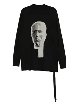 Rick Owens DRKSHDW: Чёрная футболка  Jumbo
