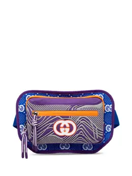 Gucci Pre-Owned: Голубая поясная сумка 