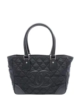 CHANEL Pre-Owned: Чёрная сумка-шоппер 