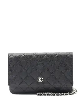 CHANEL Pre-Owned: Чёрная сумка через плечо 