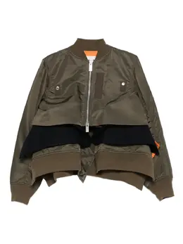 sacai: Зелёная куртка 