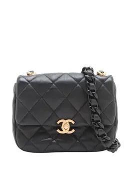 CHANEL Pre-Owned: Чёрная сумка через плечо 